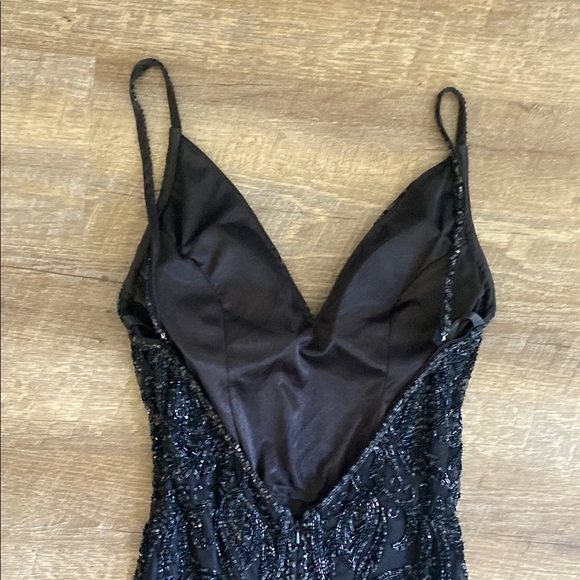 Primavera Couture Midnight Black Sequin Mini Dress Size 4 - Picture 6 of 9